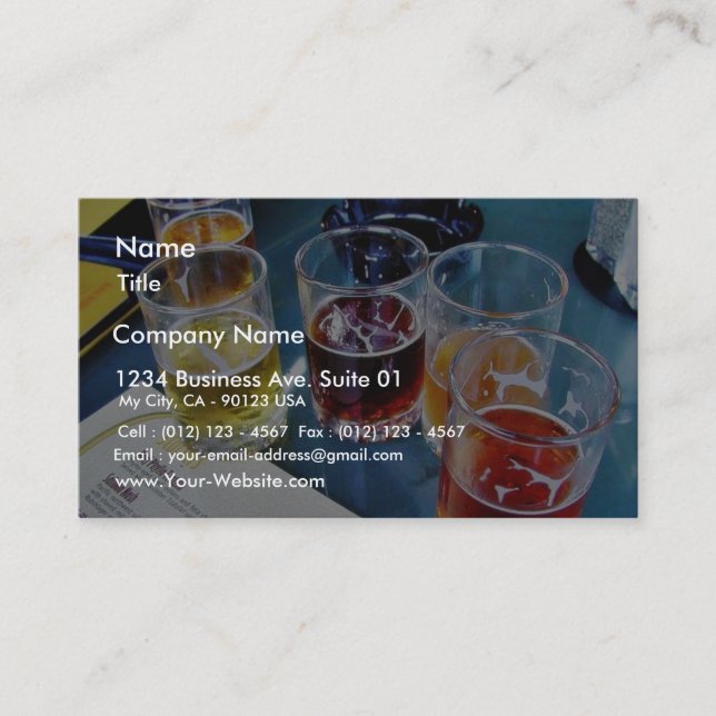 Glasses Beers Business Card (Front)