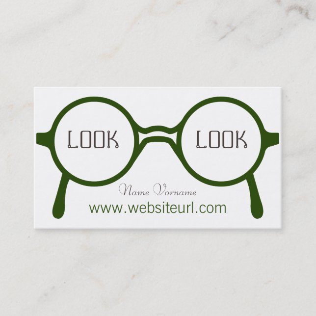 glasses business card (Front)