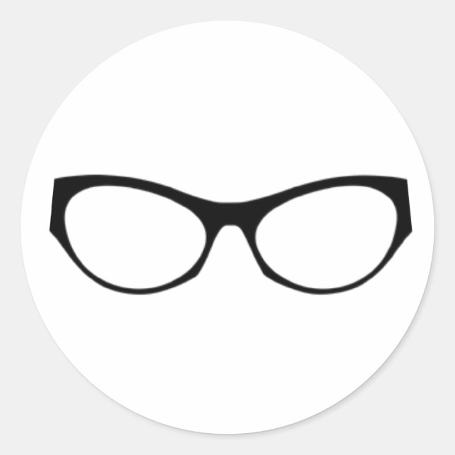 Glasses Classic Round Sticker (Front)