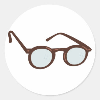 glasses classic round sticker