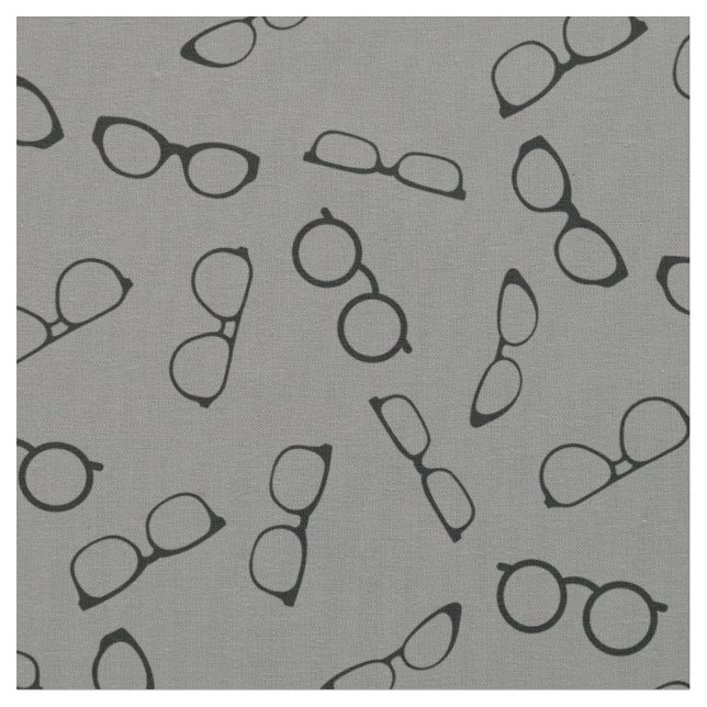 Glasses Cute Optician Optometrist Grey Fabric (Close Up)