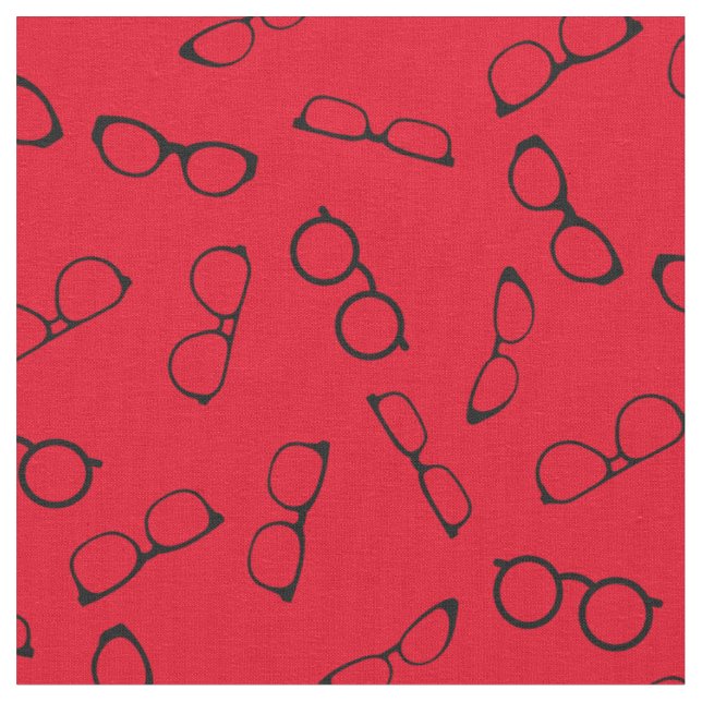 Glasses Cute Optician Optometrist Red Fabric (Close Up)