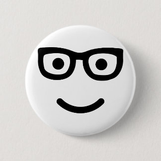 Glasses geek nerd 6 cm round badge