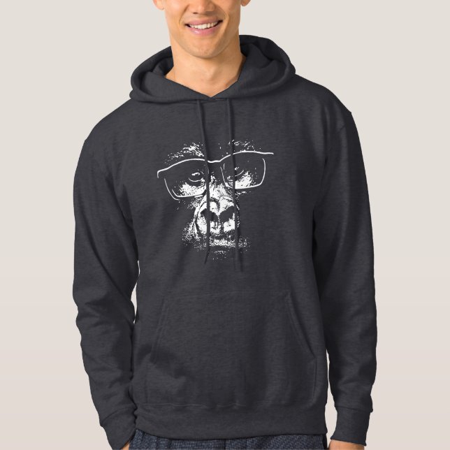 Glasses Gorilla Hoodie (Front)