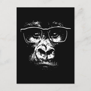 Glasses Gorilla Postcard