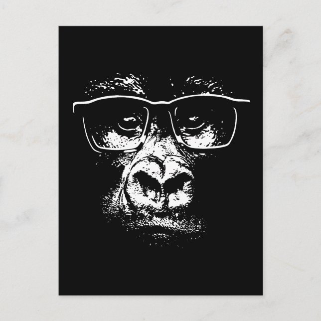 Glasses Gorilla Postcard (Front)