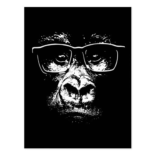Image of Glasses Gorilla Postcard