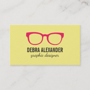 Glasses (Hot Pink) Business Card