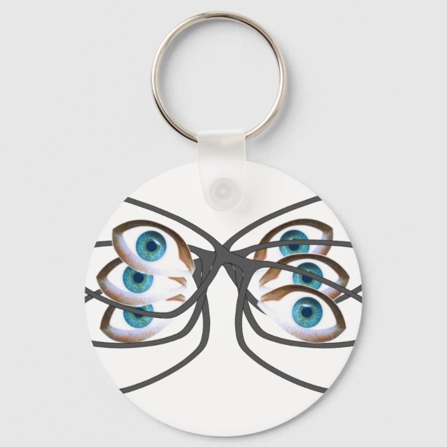 Glasses Image Key Ring (Front)