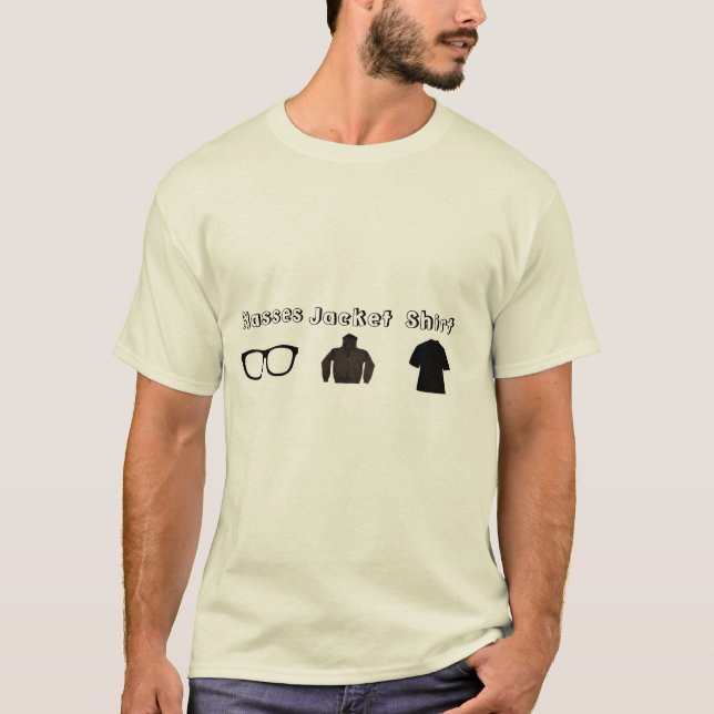 Glasses Jacket Shirt Man Shirt (Front)