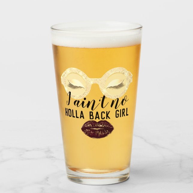 Glasses makeup pink eyelash girl power kiss miss (Front Filled)