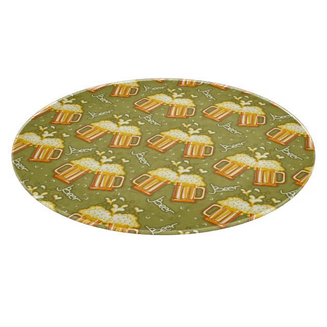 Glasses Of Beer Pattern Cutting Board (Corner)