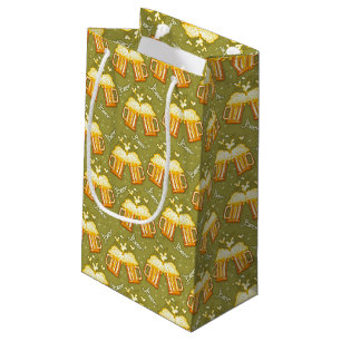 Glasses Of Beer Pattern Small Gift Bag