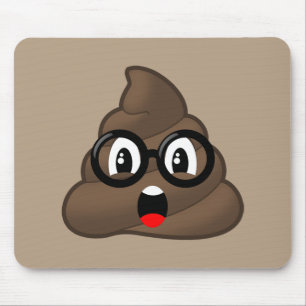 Glasses Oh Poop Emoji Mouse Mat