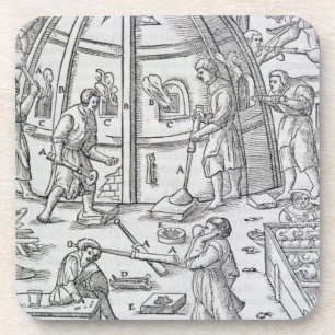 Glassworks, illustration showing the marble furnac coaster