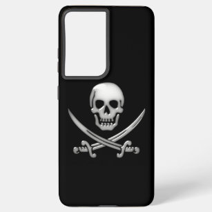 Glassy Pirate Skull & Sword Crossbones Samsung Galaxy Case