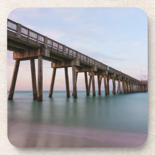 Glassy Waters At Panama City Beach Pier Coaster