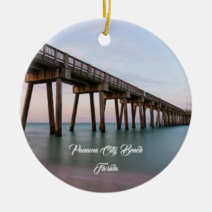 Glassy Waters At Panama City Beach Pier Ornament