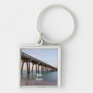 Glassy Waters At Panama City Beach Square Keychain