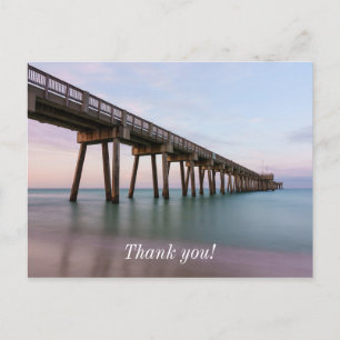 Glassy Waters Panama City Beach Pier Thank You Postcard