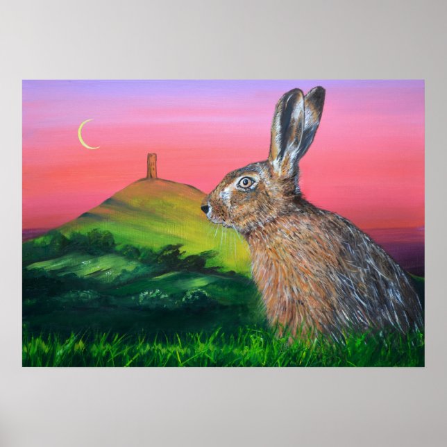 Glastonbury Hare Poster (Front)
