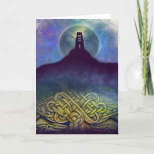 Glastonbury Tor & Celtic Knot Greeting Card