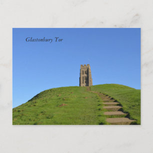 Glastonbury Tor Somerset England Photo Postcard