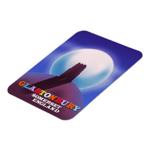 Glastonbury Tor Somerset travel poster Magnet