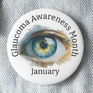 Glaucoma Awareness Month 6 Cm Round Badge