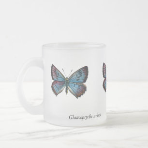 Glaucopsyche arion - The Large Blue Butterfly Frosted Glass Coffee Mug