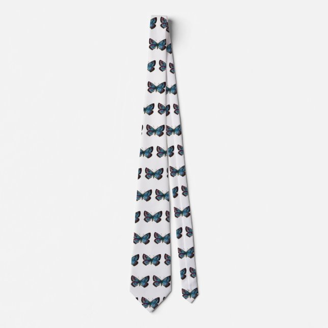 Glaucopsyche arion - The Large Blue Butterfly Tie (Front)