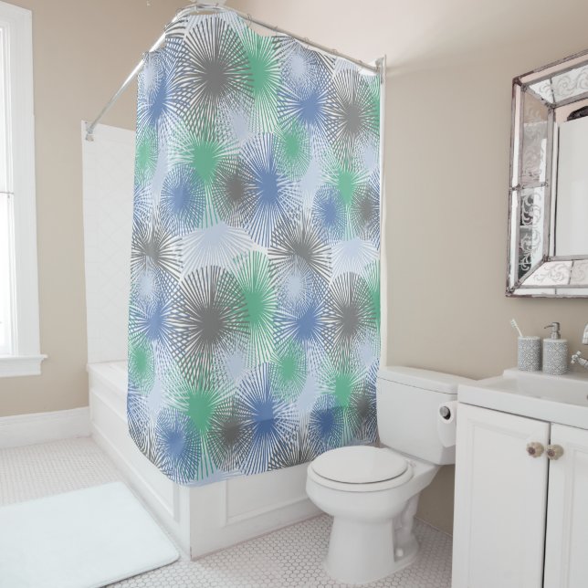 Glaucous Stars Shower Curtain (In Situ)