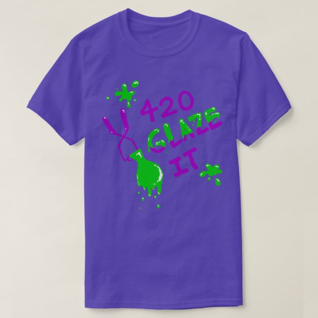 Glaze It Green and Purple T-Shirt (Design Front)