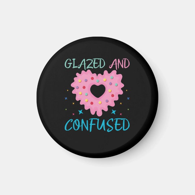 glazed and confused doughnut magnet (Front)