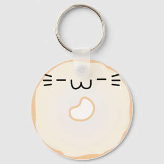 Glazed Cat Doughnut Keychain Stretched