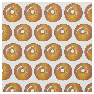 Glazed Doughnut Doughnut Breakfast Junk Food Pastr Fabric