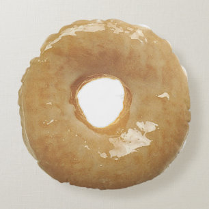 Glazed Doughnut Pastry Round Cake Cushion