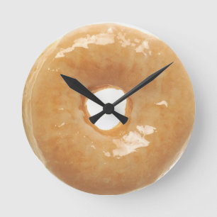 Glazed Doughnut Round Clock