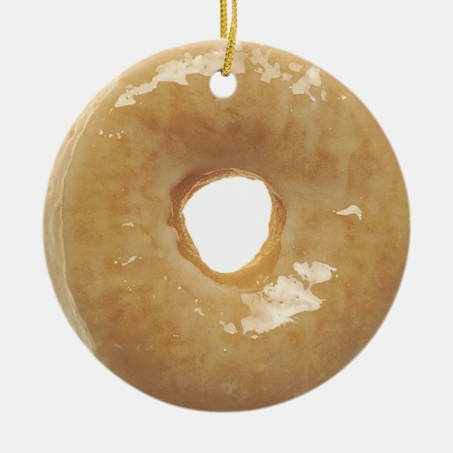 Glazed Doughnut Yummy Food Christmas Ornament (Front)