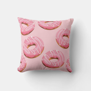 Glazed Doughnuts Seamless Background Cushion