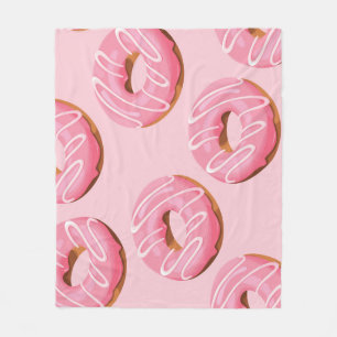 Glazed Doughnuts Seamless Background Fleece Blanket