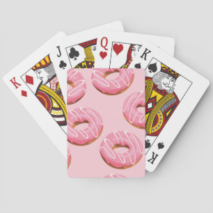 Glazed Doughnuts Seamless Background Playing Cards