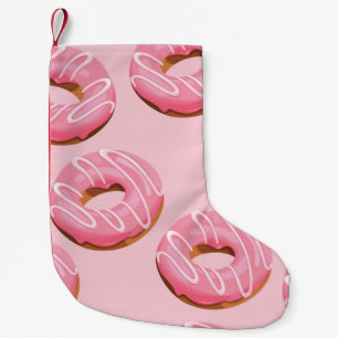 Glazed Doughnuts Seamless Background Small Christmas Stocking