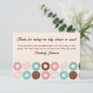 Glazed & Growing Doughnut Thank You Card