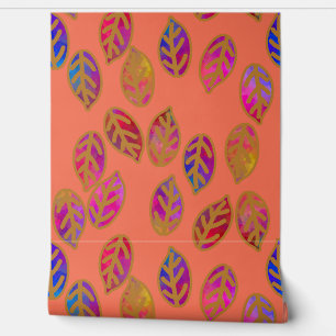 Glazed Leaves at Sundown Wallpaper