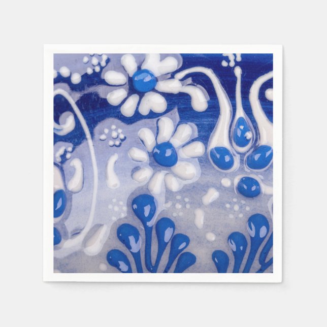 Glazed pot ceramic pattern close up napkin (Front)