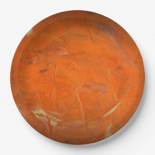 Glazed Terracotta Faux Finish Paper Plate