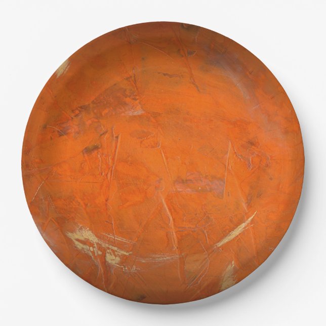 Glazed Terracotta Faux Finish Paper Plate (Front)