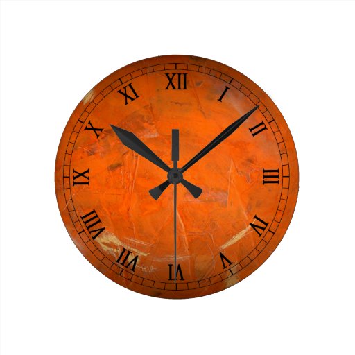 Image of Glazed Terracotta Wallclock Roman Numerals