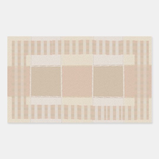 Glazed Tiles n Stripes Silver Colour Sheet Rectangular Sticker